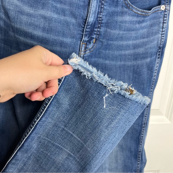 Madewell Stovepipe High Rise Crop Raw Hem Straight Leg Jeans Size 24 - Picture 5 of 10